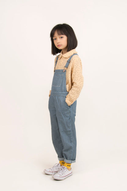 Boys & Girls Stripes Denim Cotton Overall
