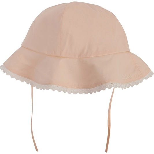 Baby Girls Pink Cotton Hat