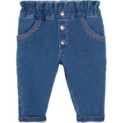 女婴蓝色牛仔长裤