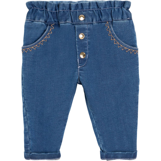 女婴蓝色牛仔长裤