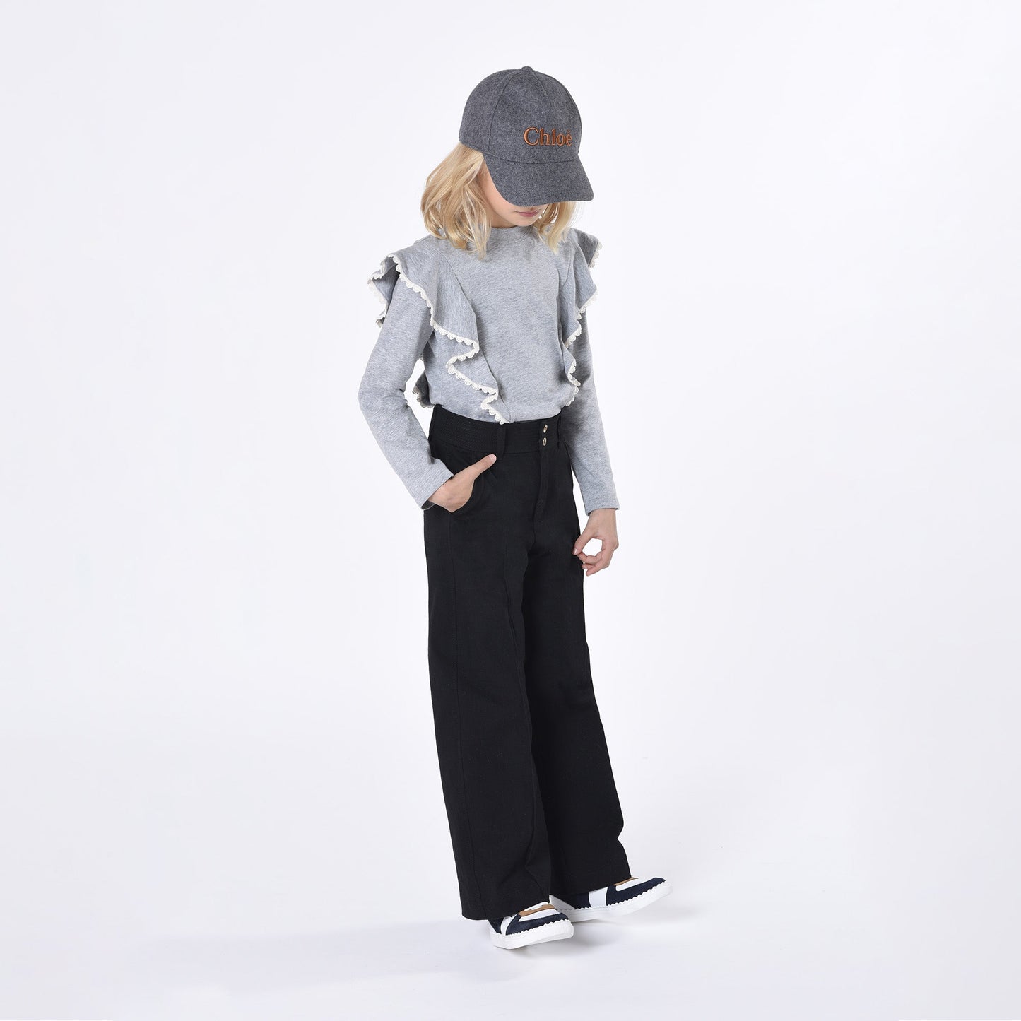 女童灰色Logo棒球帽