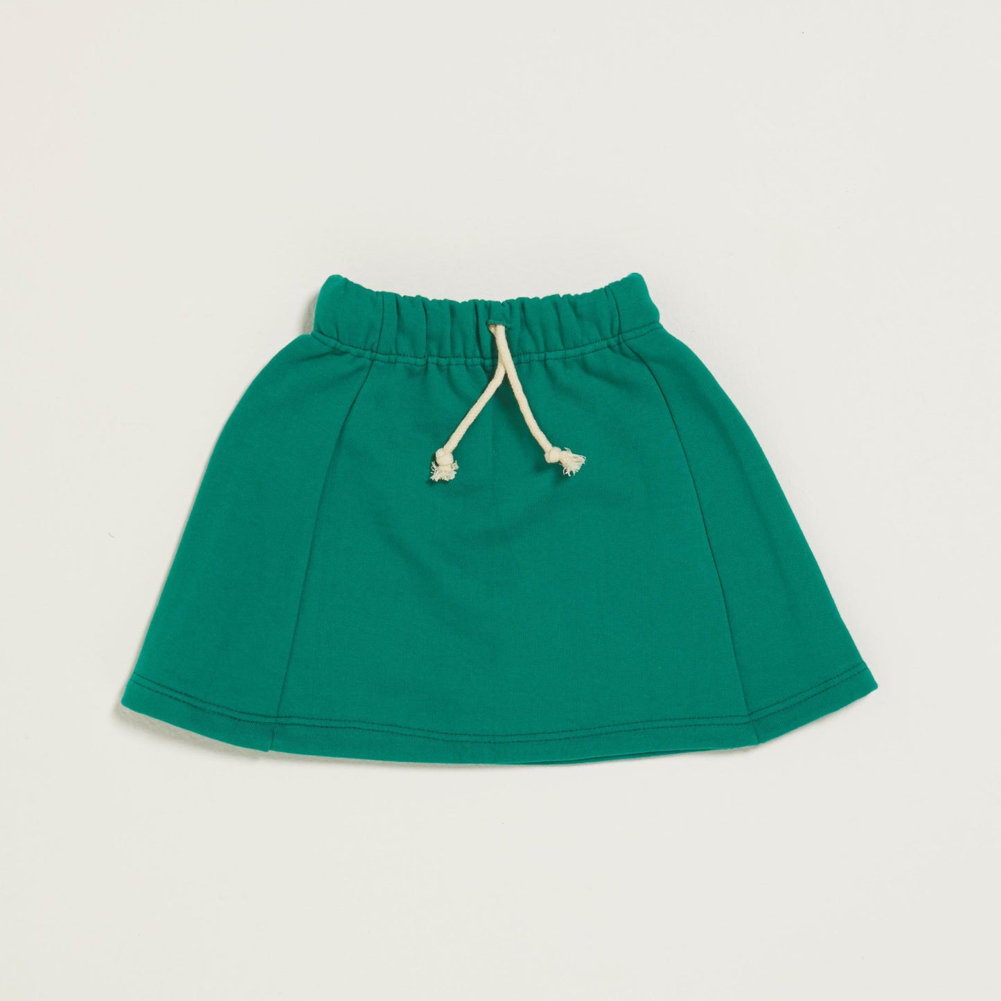 女童绿色Logo棉短裙