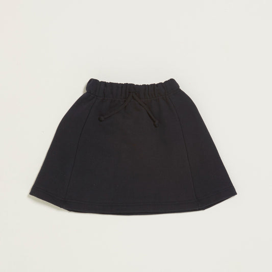 女童藏青色Logo棉短裙