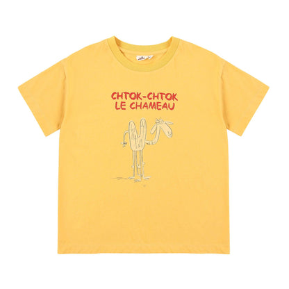 Boys & Girls Yellow Cotton T-Shirt