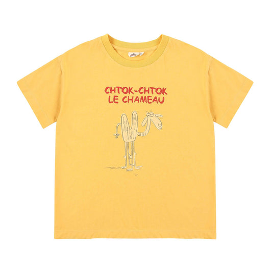 Boys & Girls Yellow Cotton T-Shirt