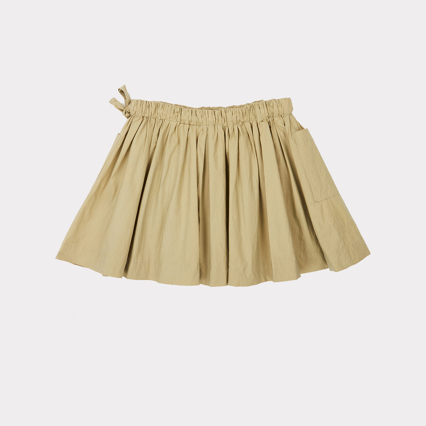 Girls Brown Taupe Cotton Skirt