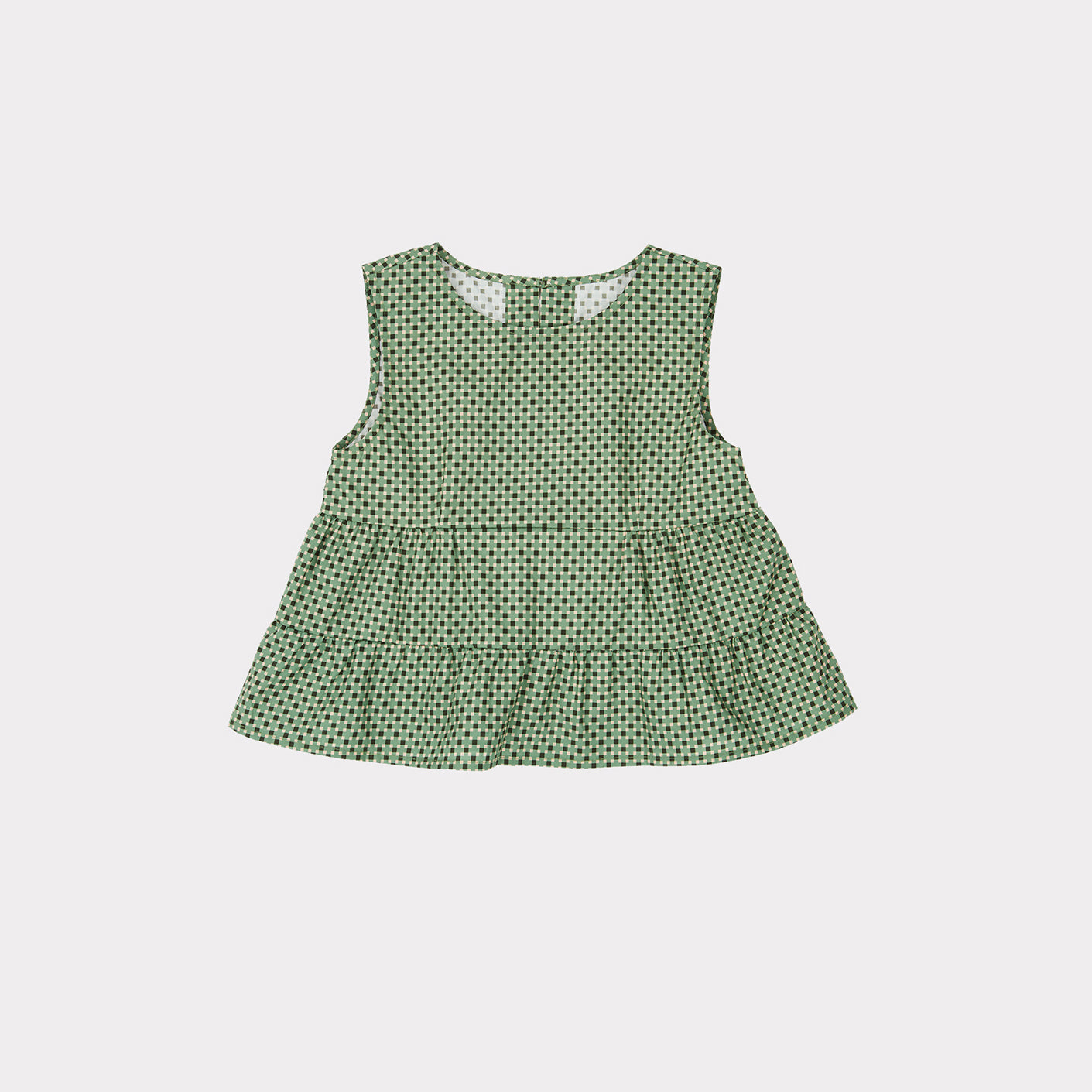 Girls Green Dots Cotton Top