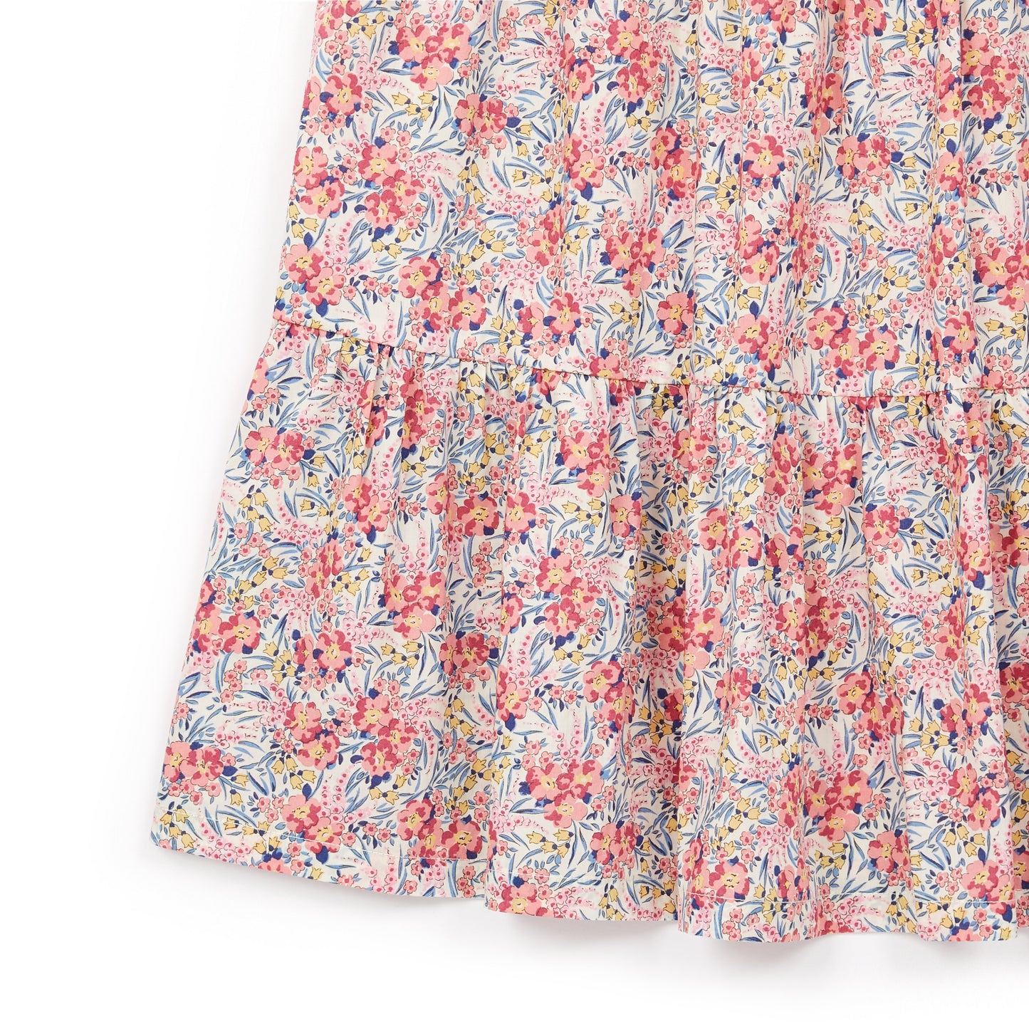 Girls Pink Flowers Cotton Dress