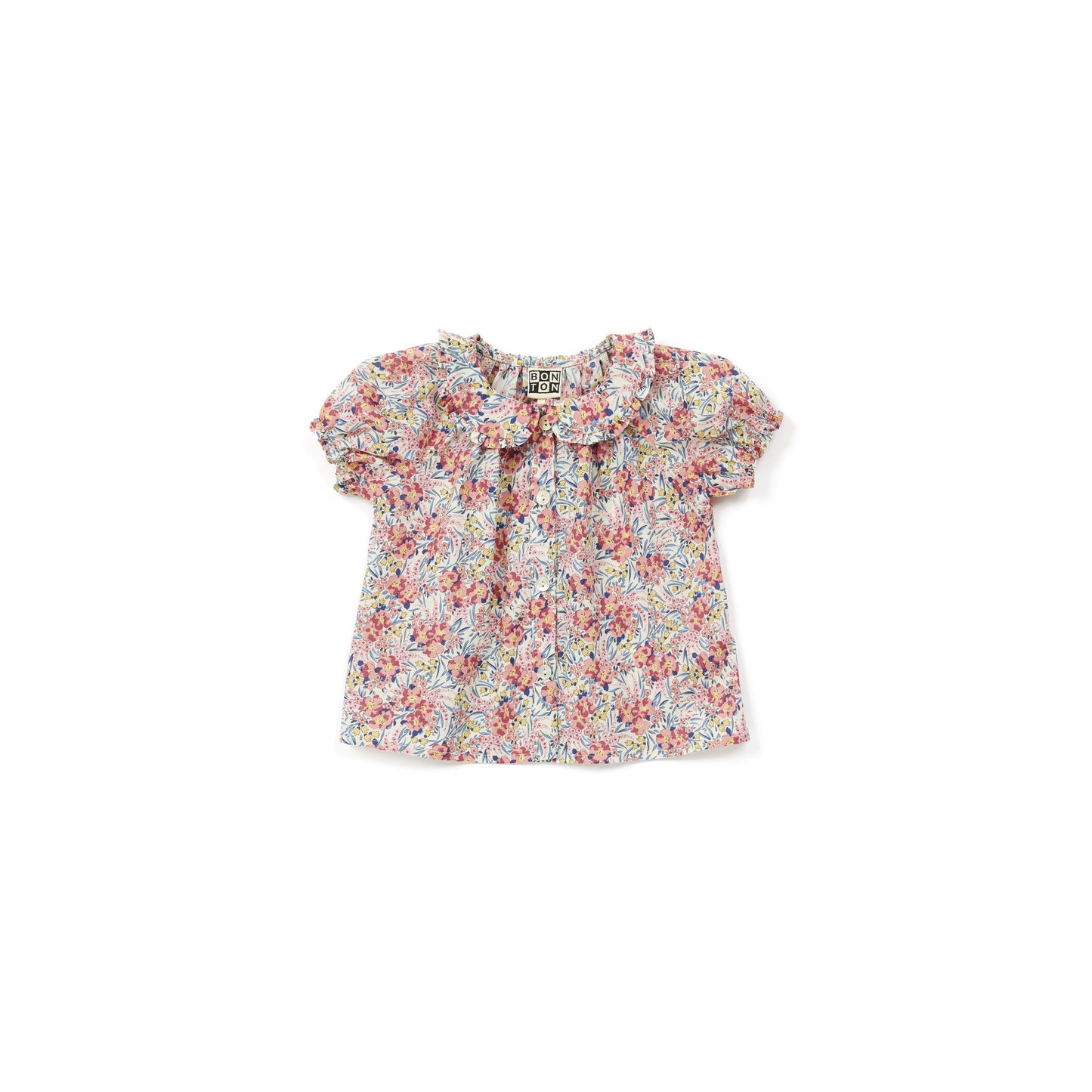 Baby Girls Pink Flowers Cotton Top