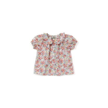 Baby Girls Pink Flowers Cotton Top