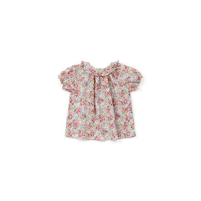 Baby Girls Pink Flowers Cotton Top