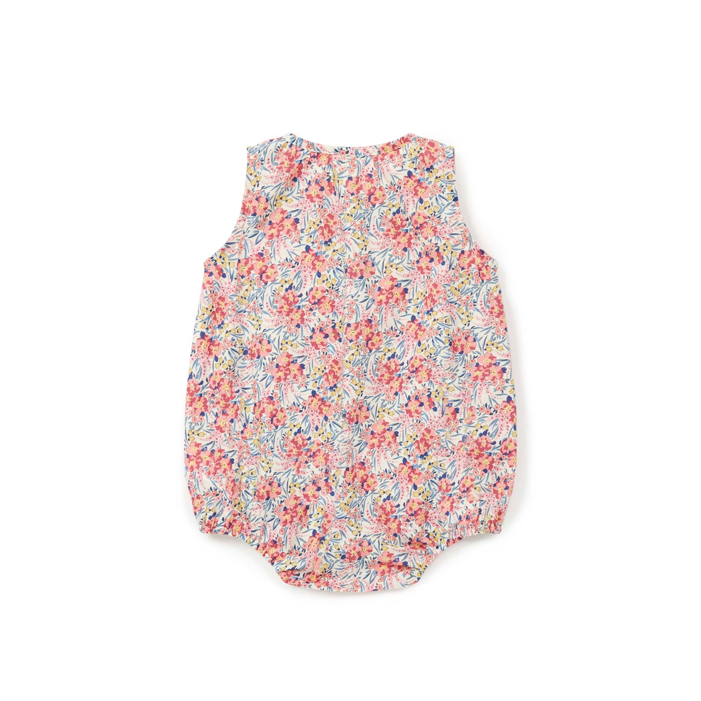 Baby Girls Pink Flowers Cotton Babysuit