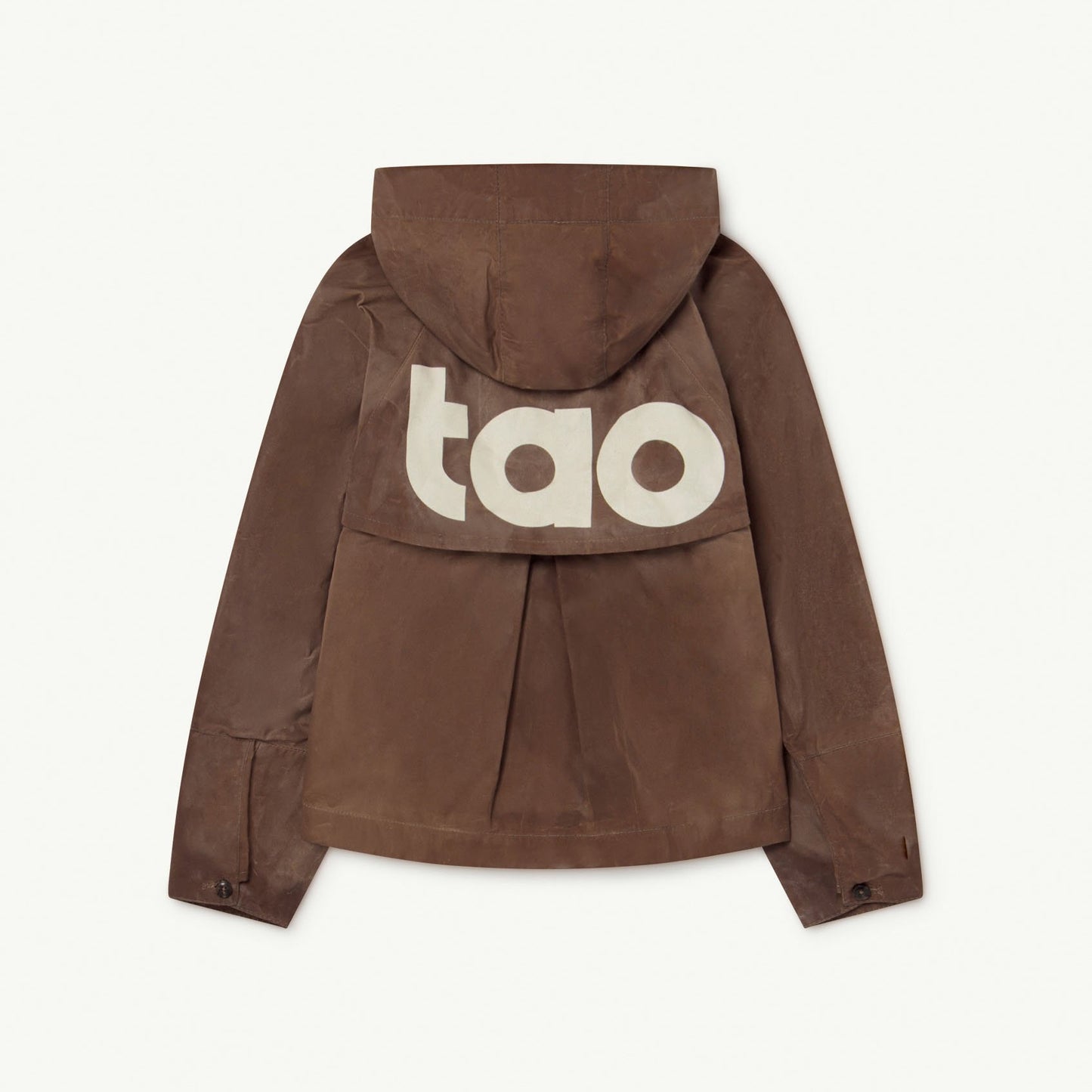 女童棕色Logo棉夹克