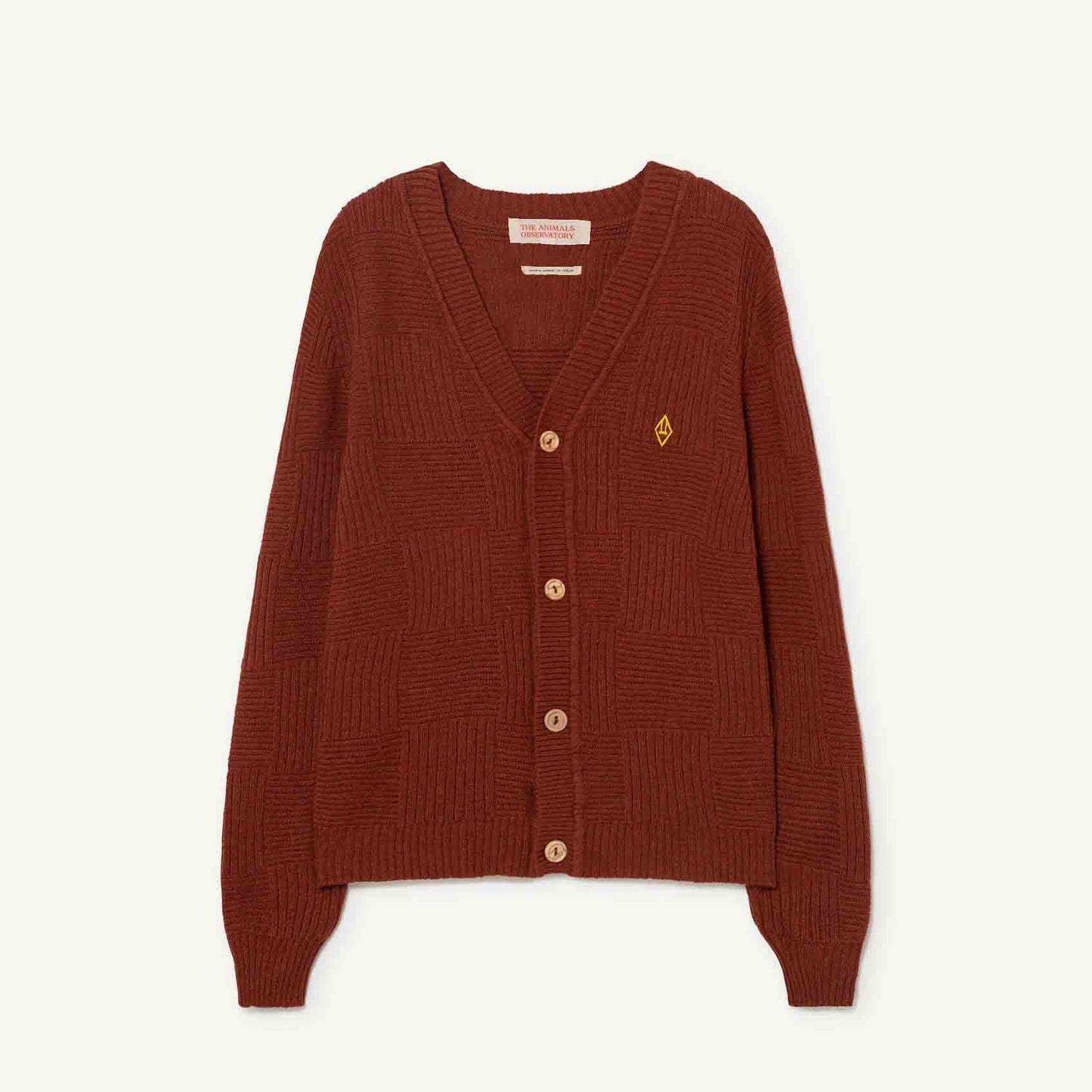 儿童棕色羊毛开衫