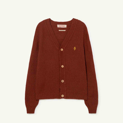 儿童棕色羊毛开衫