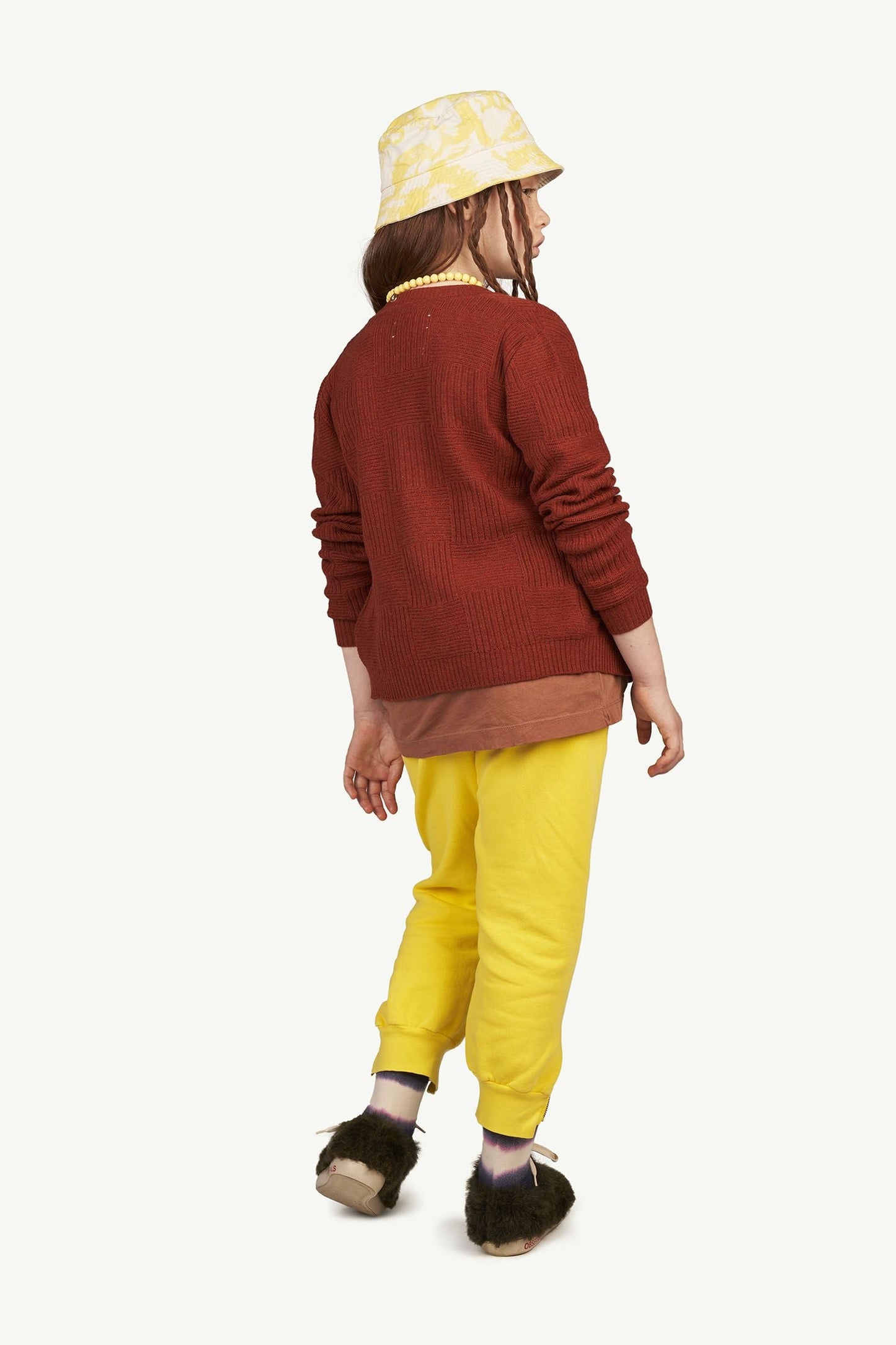 儿童棕色羊毛开衫