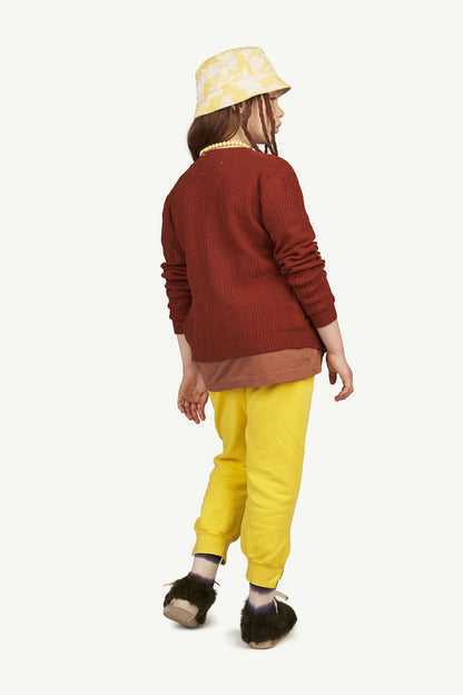 儿童棕色羊毛开衫