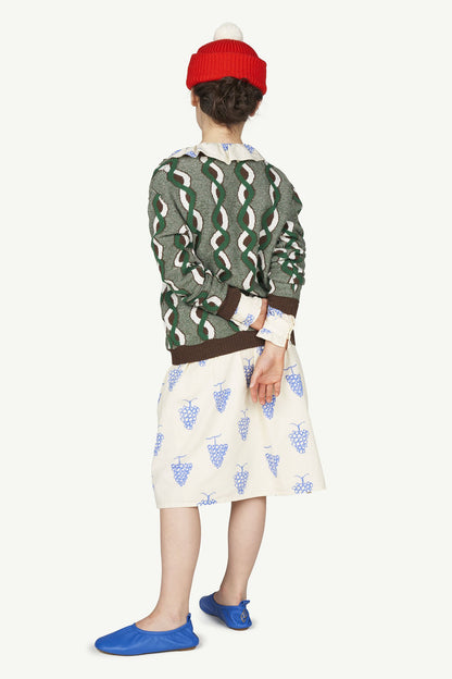 儿童棕色条纹羊毛开衫