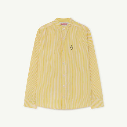 儿童黄色条纹棉衬衫