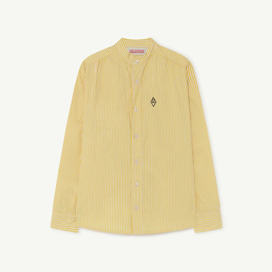 儿童黄色条纹棉衬衫