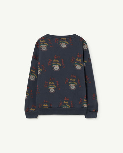 Boys & Girls Deep Blue Printed Sweatshirt