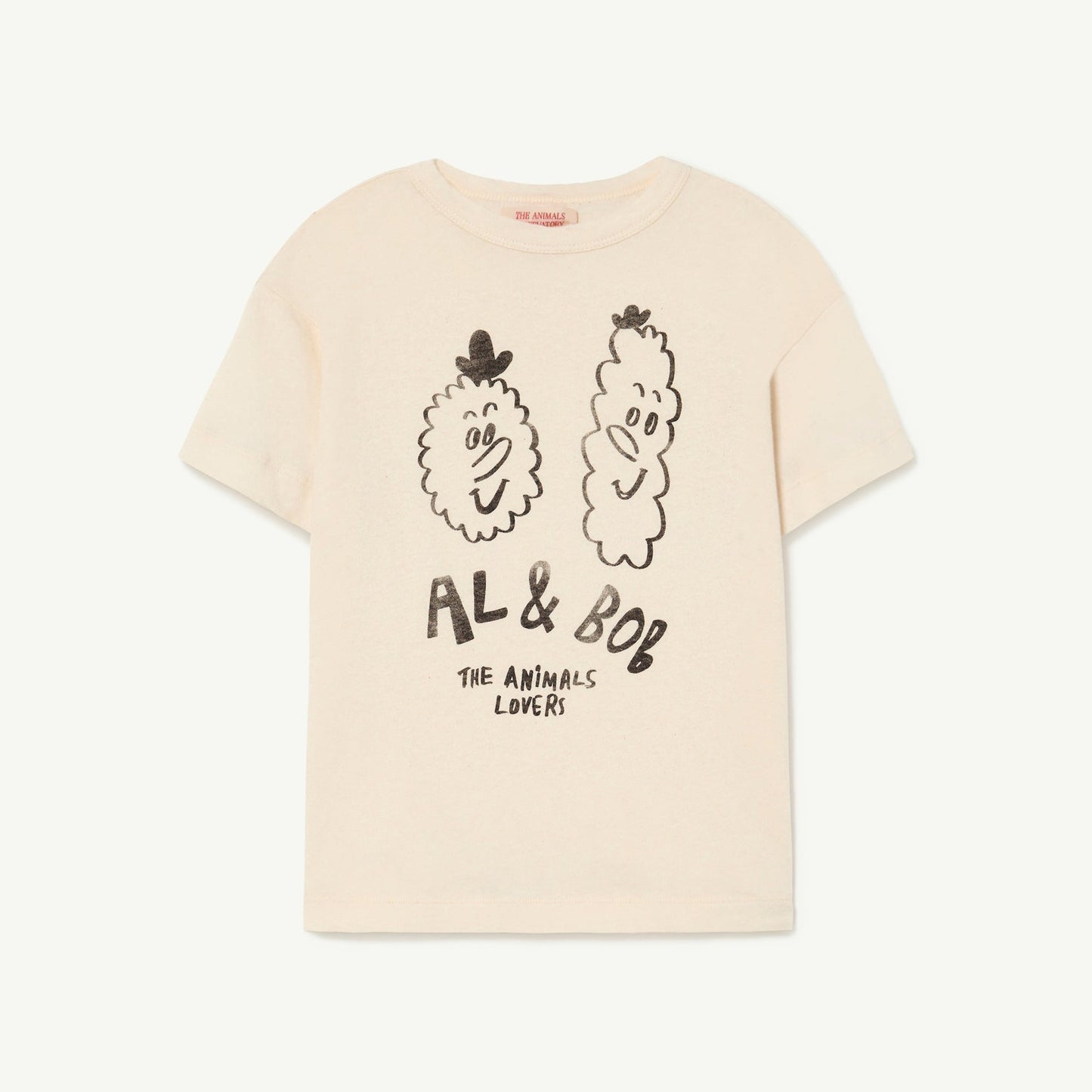 儿童白色印花棉T恤
