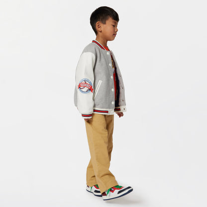 男童灰色棉服