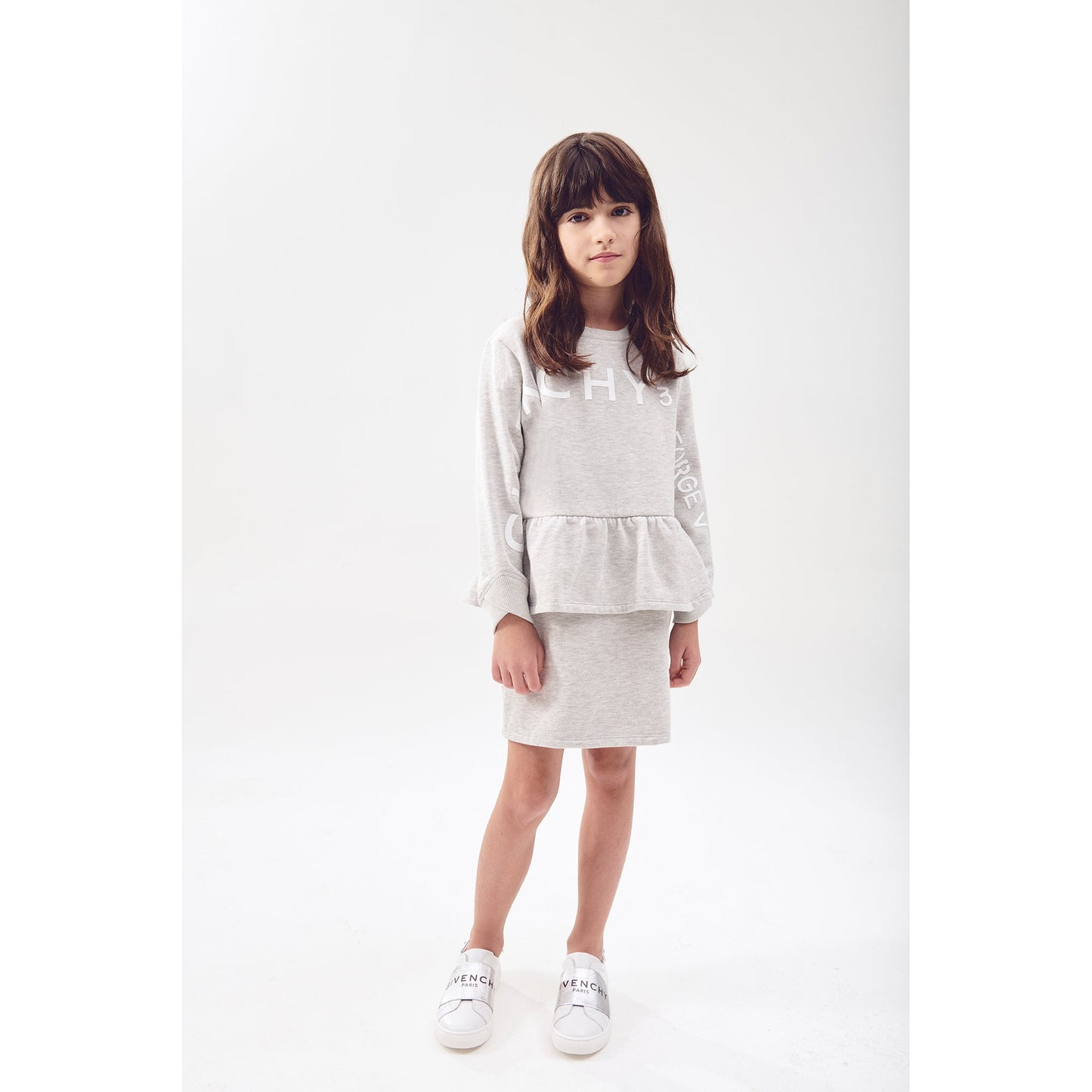 Girls White Logo Leather Shoes