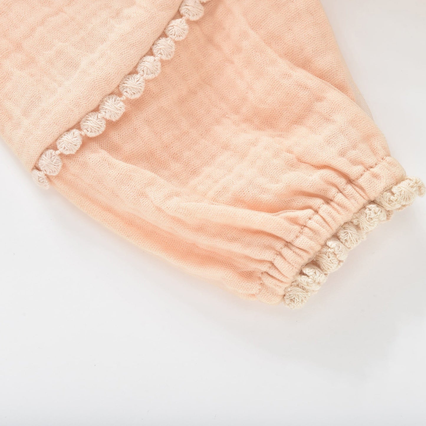 女童粉色刺绣薄纱连衣裙