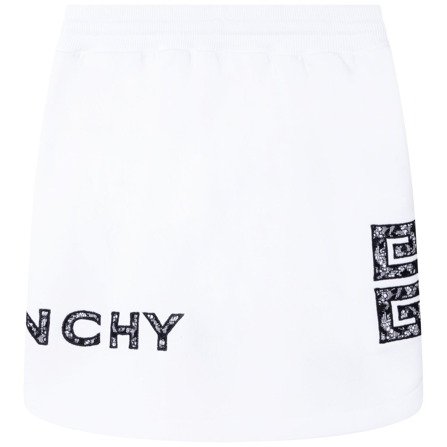 女童白色Logo短裙