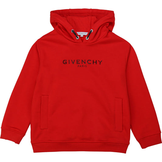 Girls Red Logo Hoodie