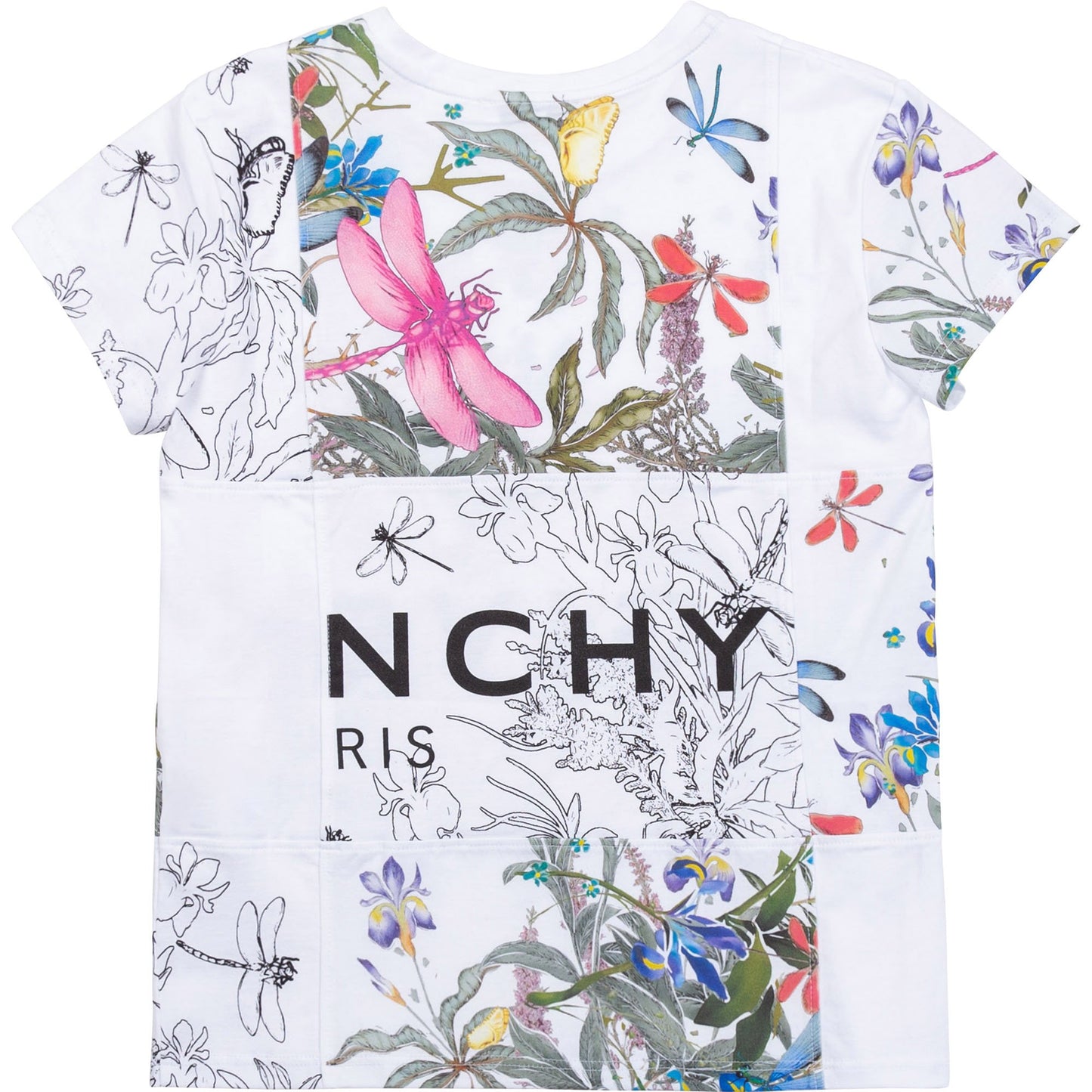 女童白色印花棉T恤