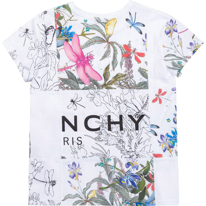 女童白色印花棉T恤