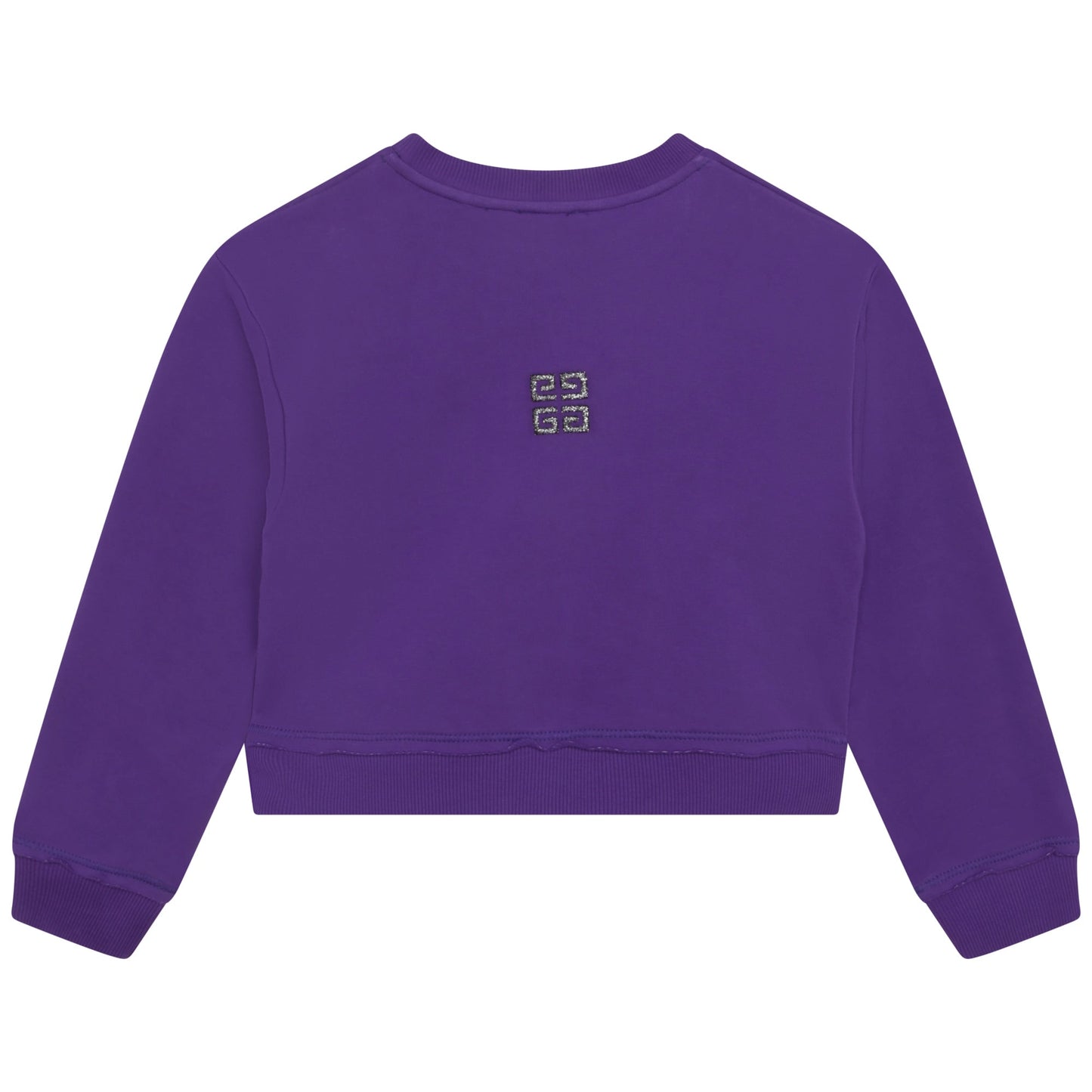 女童紫色Logo棉卫衣