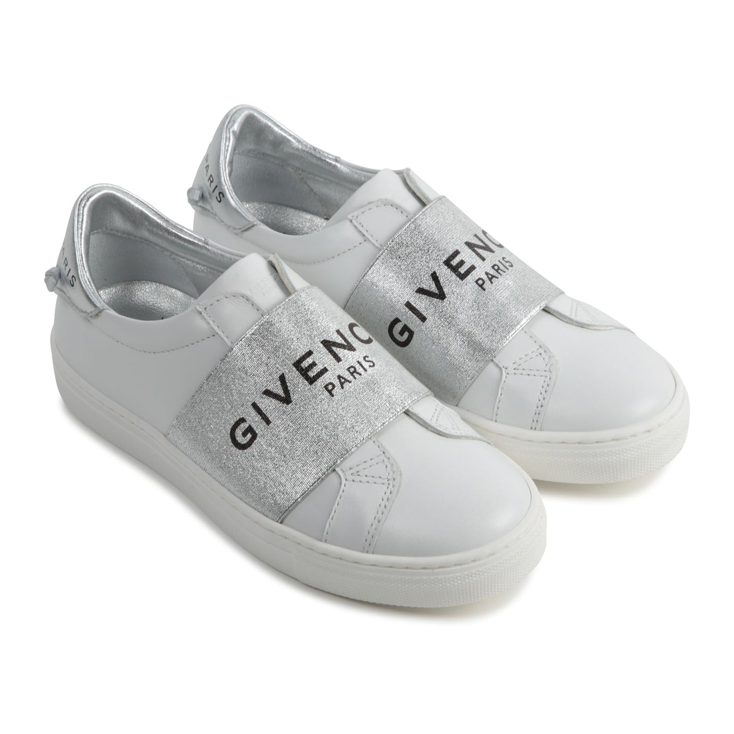 Girls White Logo Leather Shoes