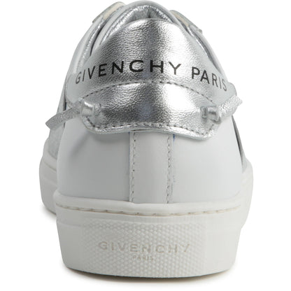 Girls White Logo Leather Shoes