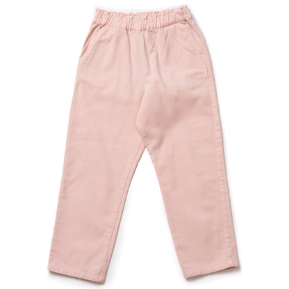 Girls Pink Velvet Cotton Trousers