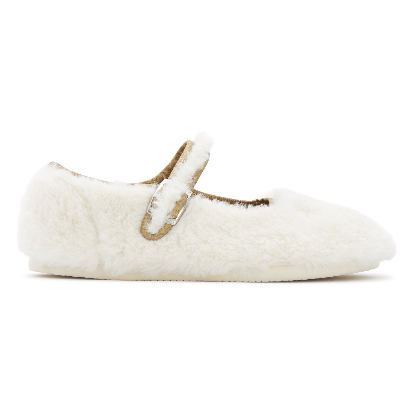 Girls Ecru Cotton Shoes