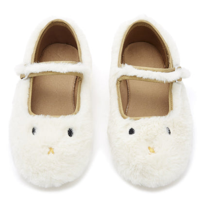 Girls Ecru Cotton Shoes