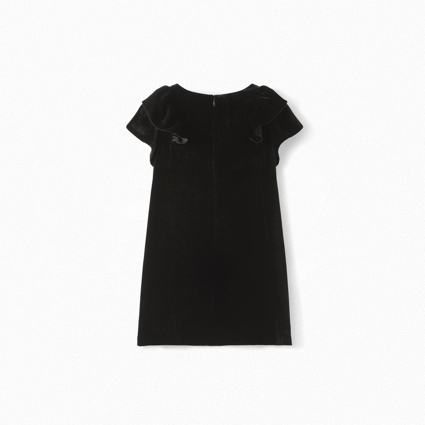 Girls Black Velvet Dress