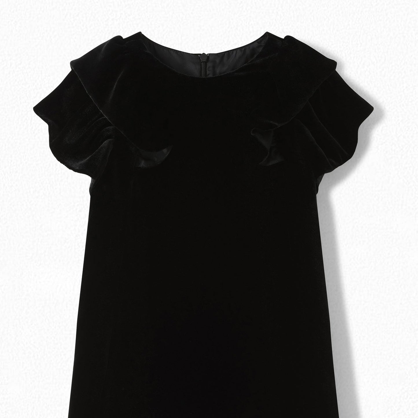 Girls Black Velvet Dress