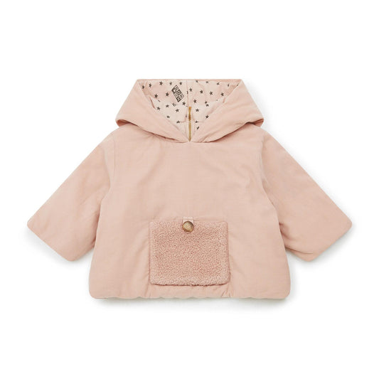 女婴粉色连帽上衣