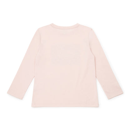 女童粉色印花棉T恤