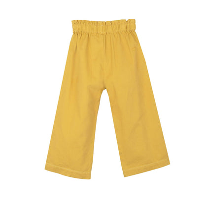 女童黄色棉长裤