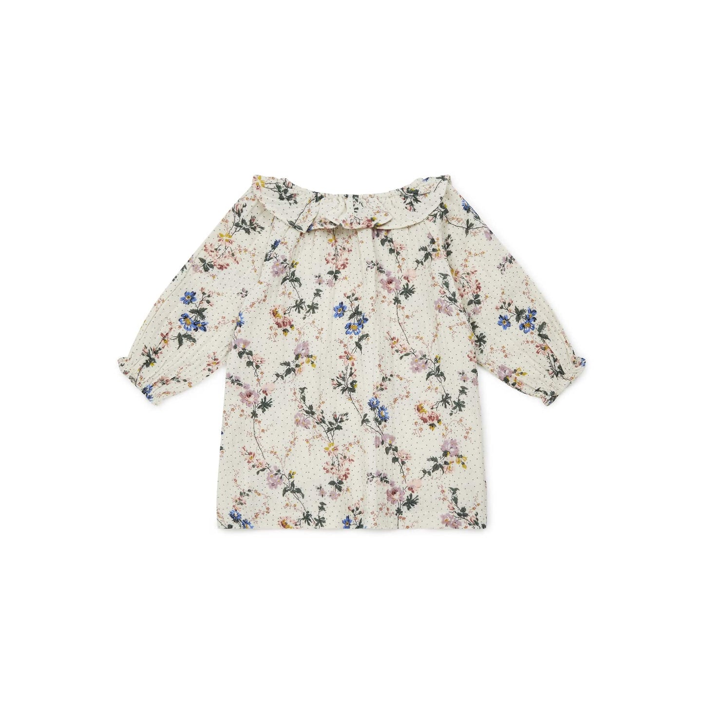 女婴白色碎花棉连衣裙