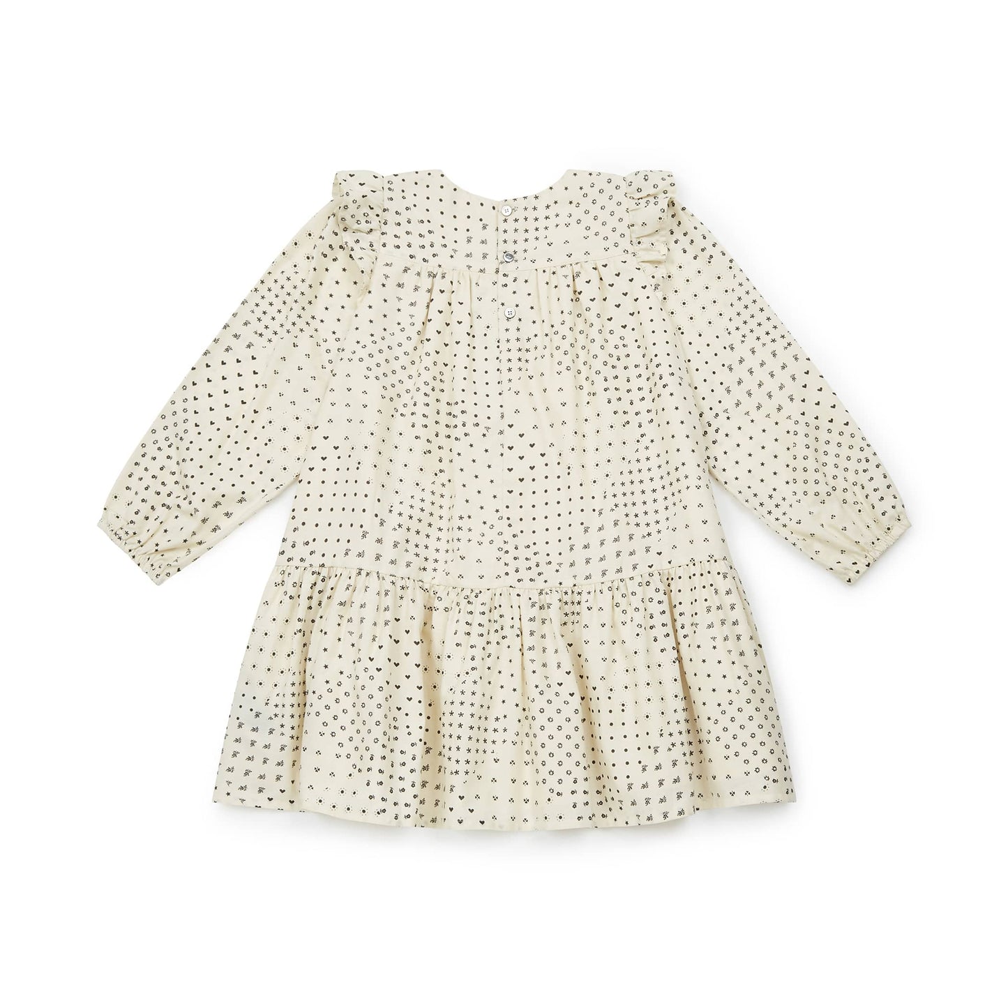 女童白色印花棉连衣裙