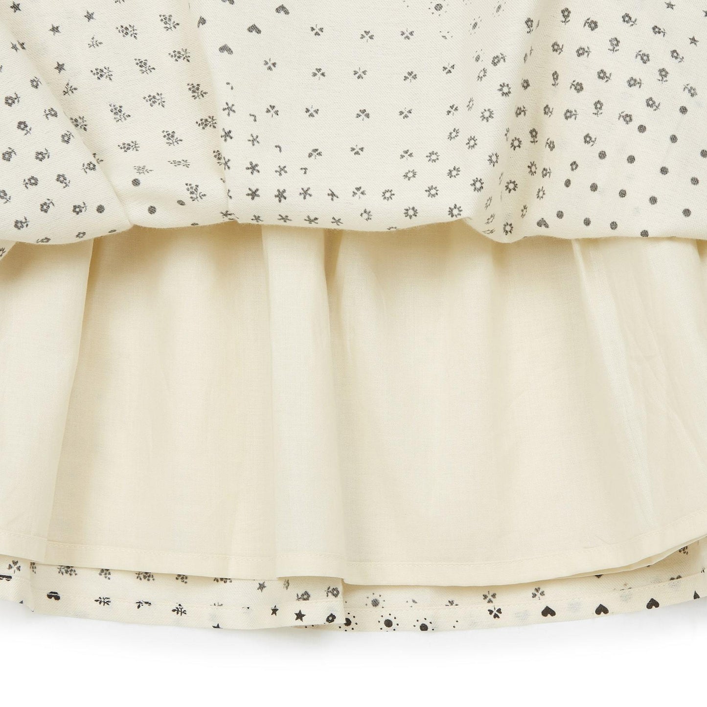 女童白色印花棉连衣裙