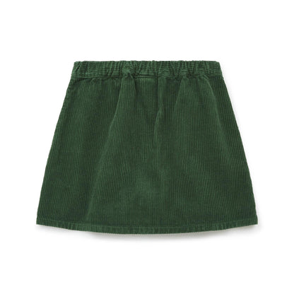 女童绿色灯芯绒短裙