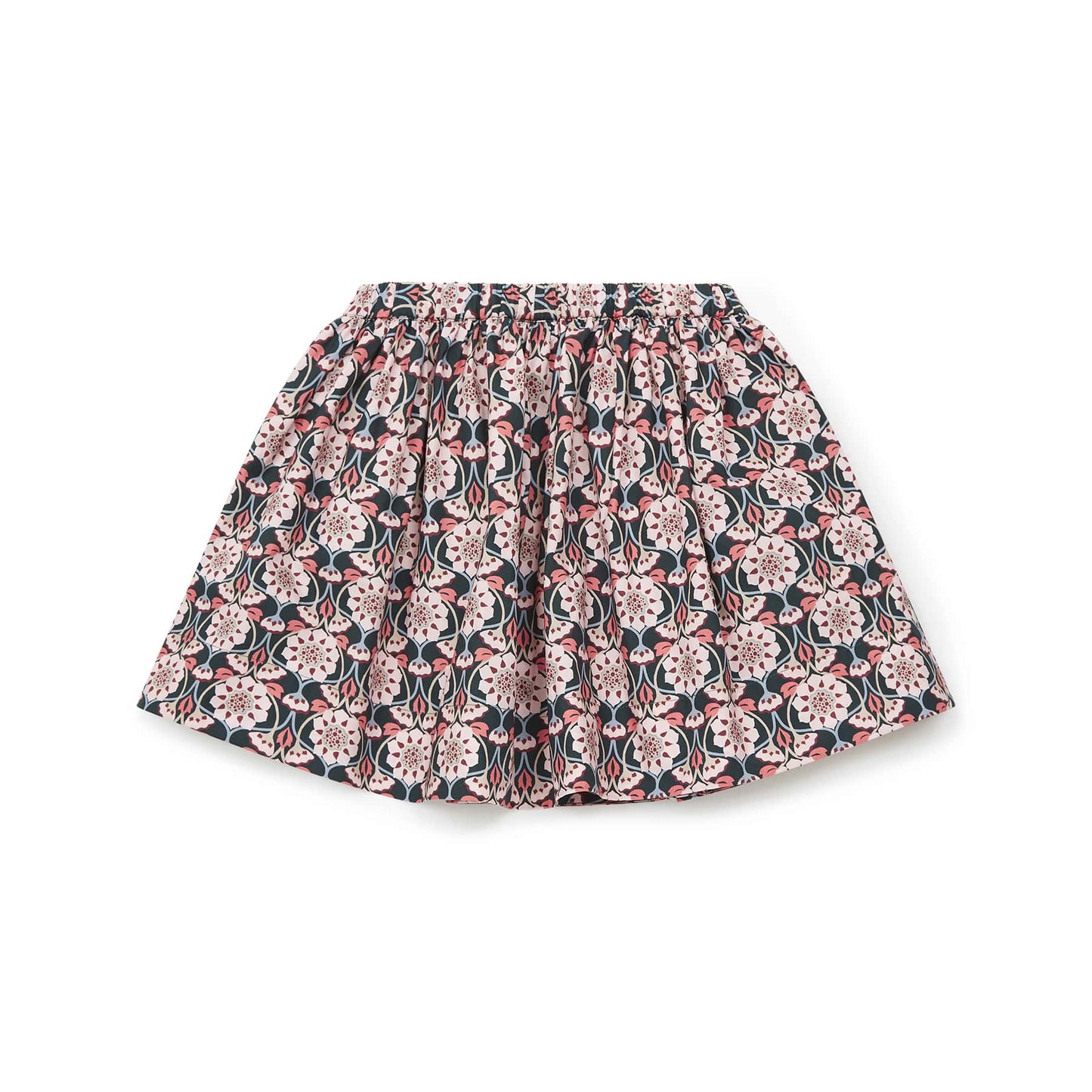 女童粉色花朵印花棉短裙