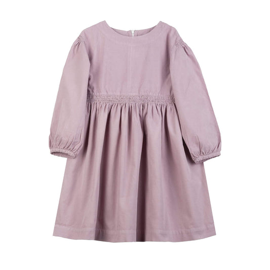 女童淡紫色棉连衣裙